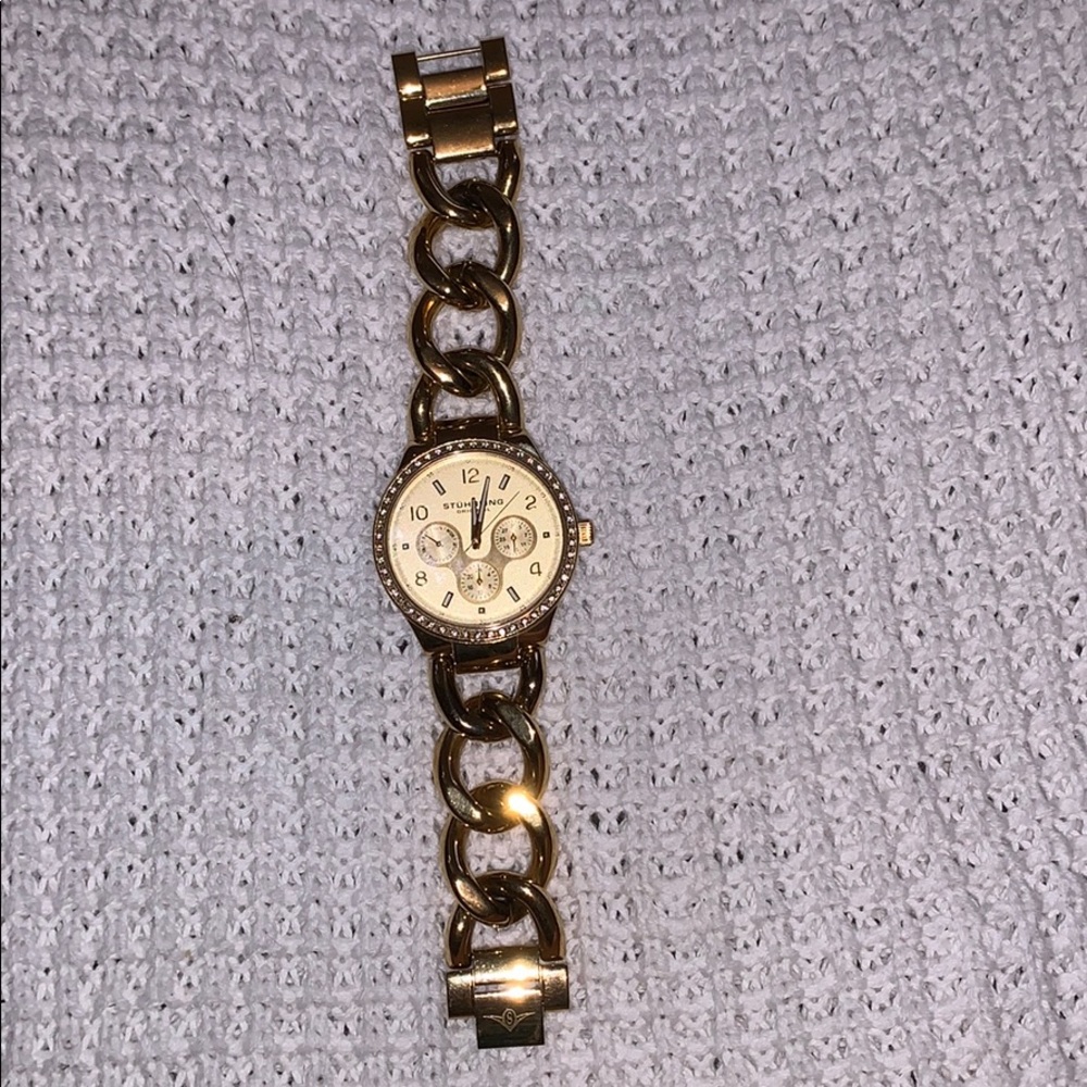 Stuhrling Original Watch Swarovski crystal bezel.